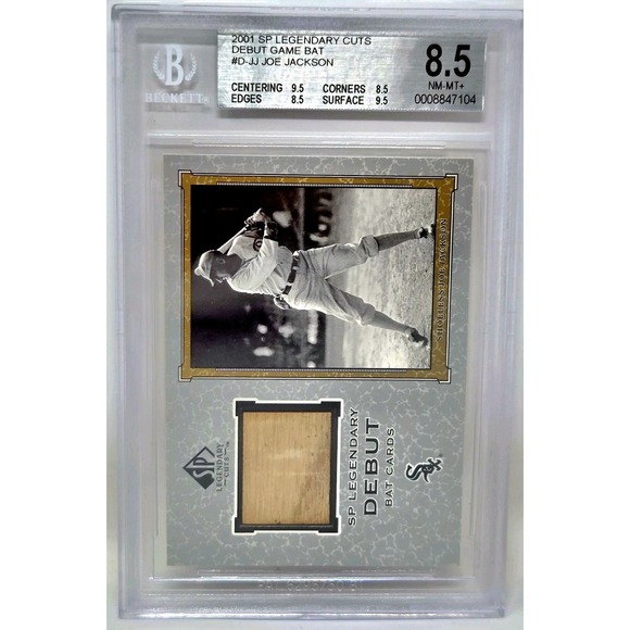 2001 Upper Deck SP Legendary Cuts SHOELESS JOE JACKSON Debut Bat Patch BGS 8.5